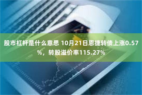 股市杠杆是什么意思 10月21日恩捷转债上涨0.57%，转股溢价率115.27%